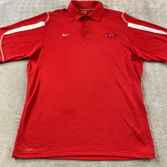 Nike Other - Vintage Arkansas Razorbacks Nike Polo Shirt Mens Large NCAA College Fan Football
